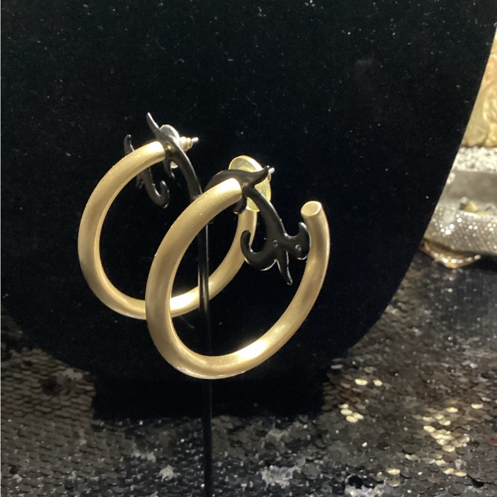 Smooth Finish Gold Hoop Earrings